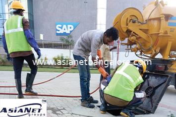 Pit cleaning jet machine